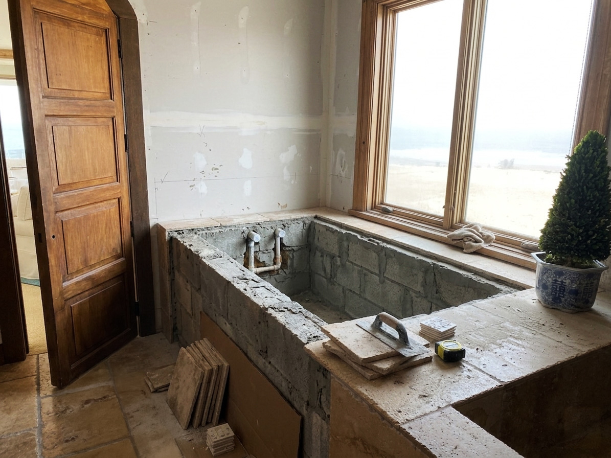 Before: the bathroom prior to remodeling
