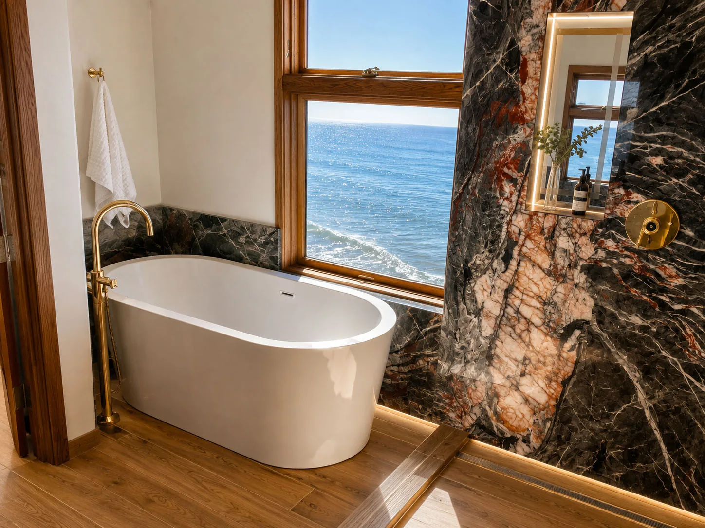 A remodeled bathroom, view two