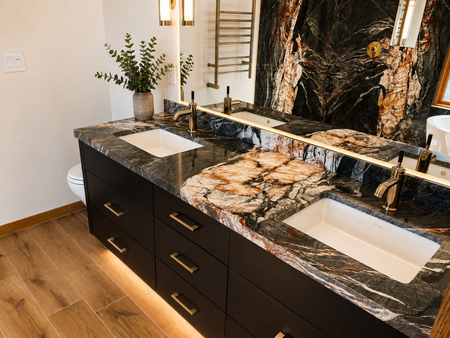 A remodeled bathroom, view three