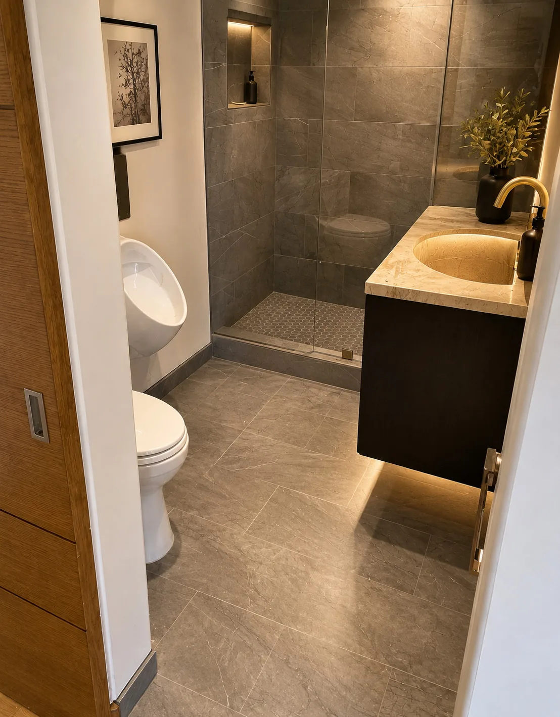 A remodeled bathroom, view five