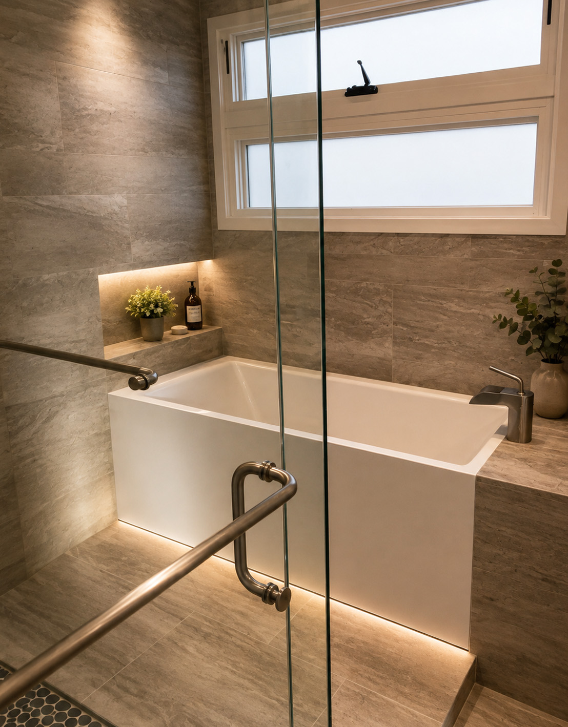 A remodeled bathroom, view ten