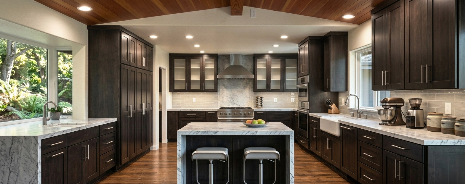 After: the completed kitchen remodel
