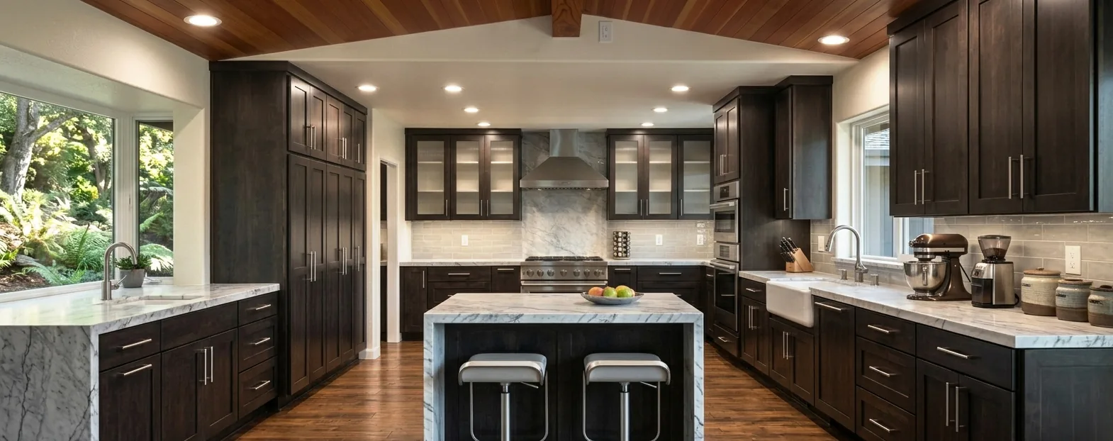 After: the completed kitchen remodel