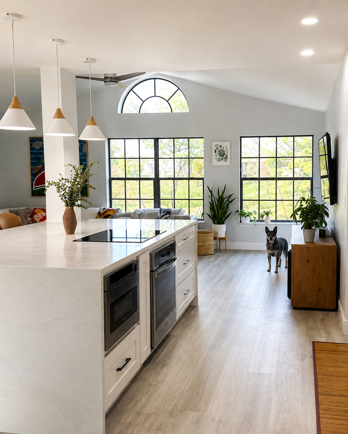 A remodeled kitchen, view five