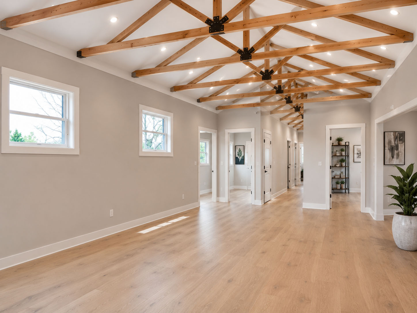 After: the completed living space remodel