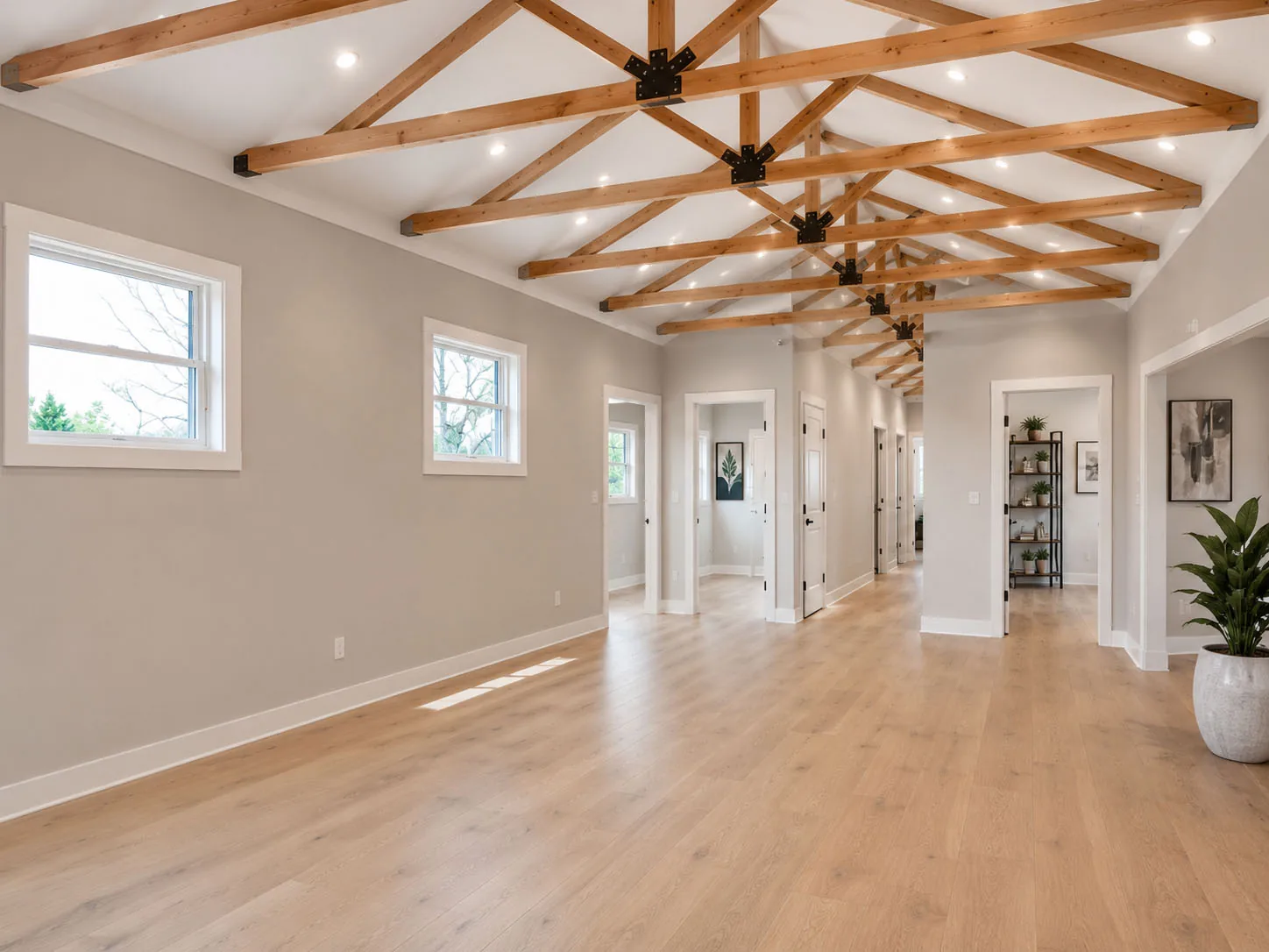 After: the completed living space remodel